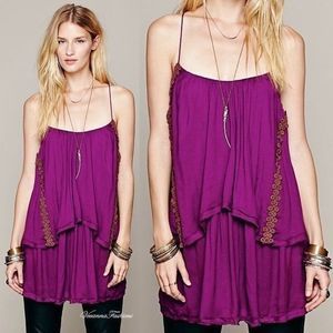 Free People Orchid Fields Mini Dress